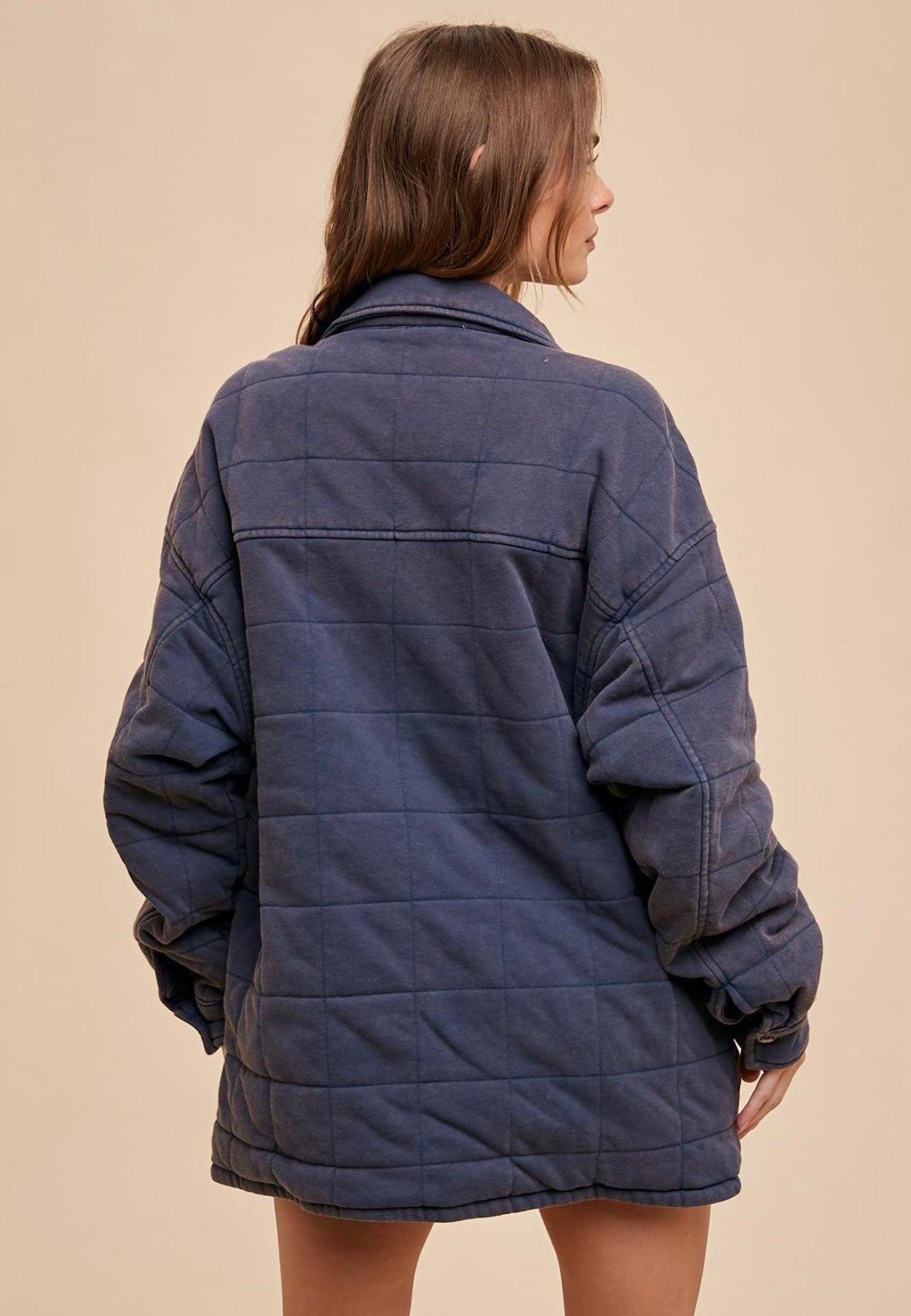 Jane navy shacket