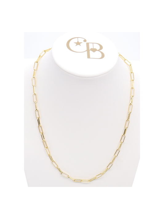 Charm bar paper clip necklace