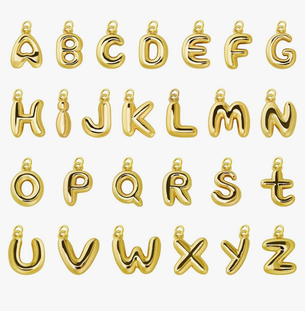 Bubble Letter charm