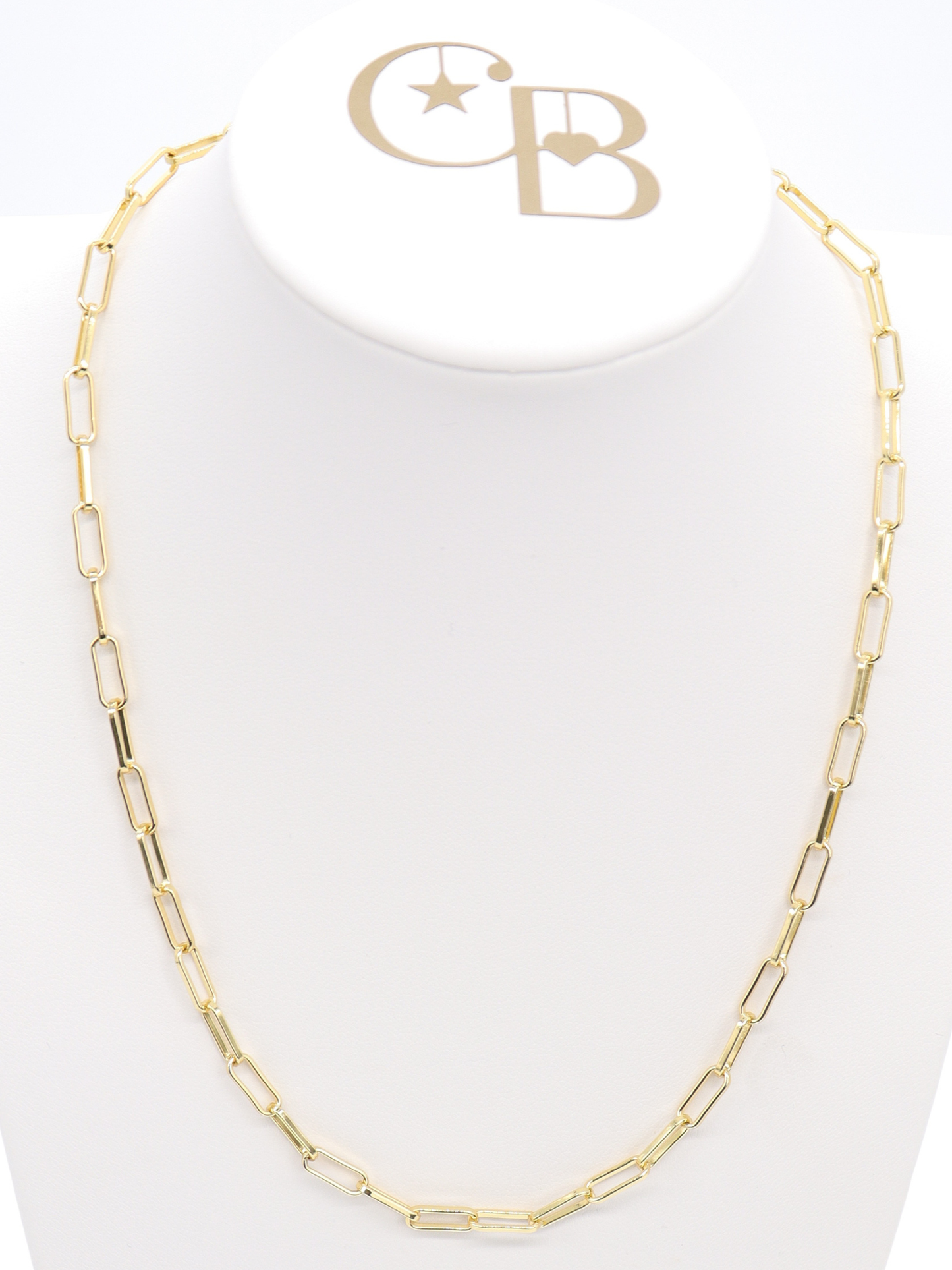 Charm bar paper clip necklace