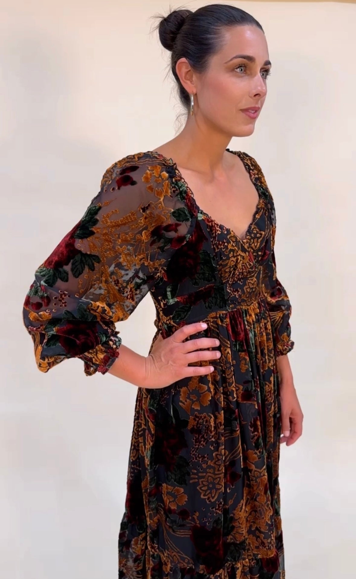 Daydream Velvet Floral Dress