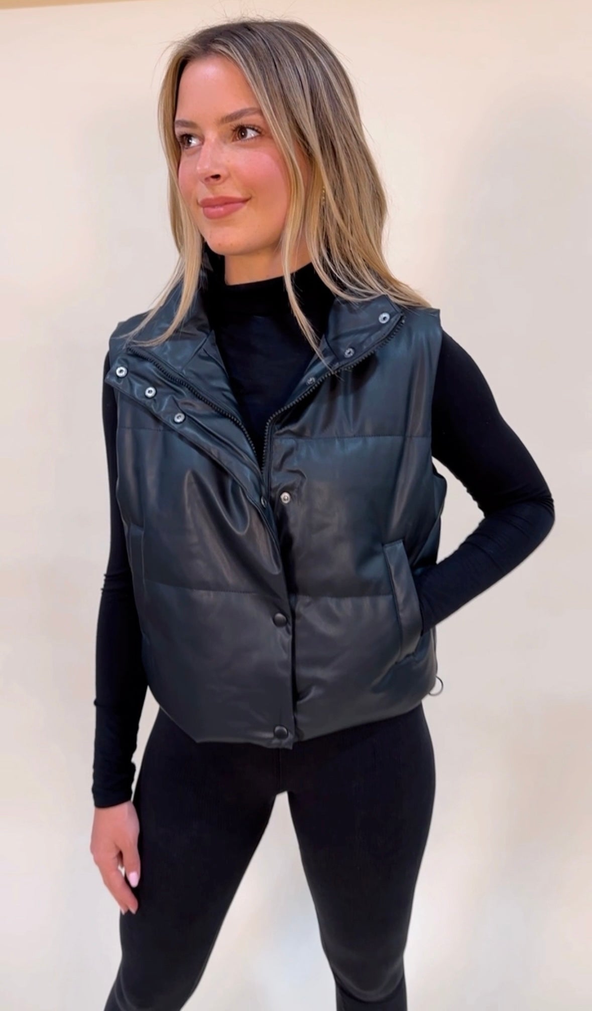 Freedom faux leather vest