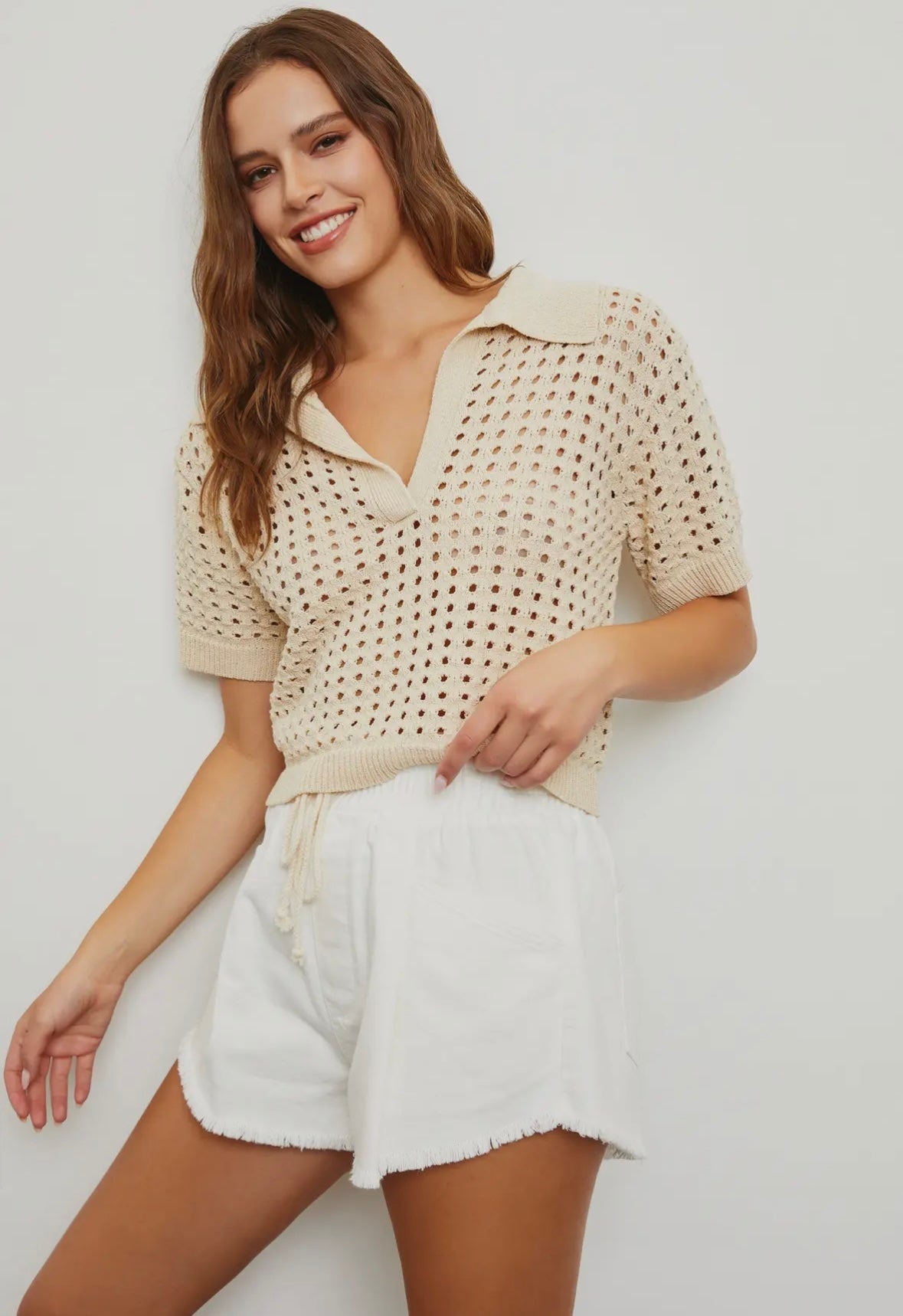 Becca crochet top