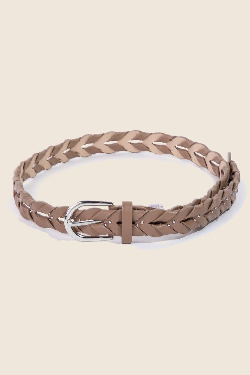 Chic Faux Leather Braided Belt