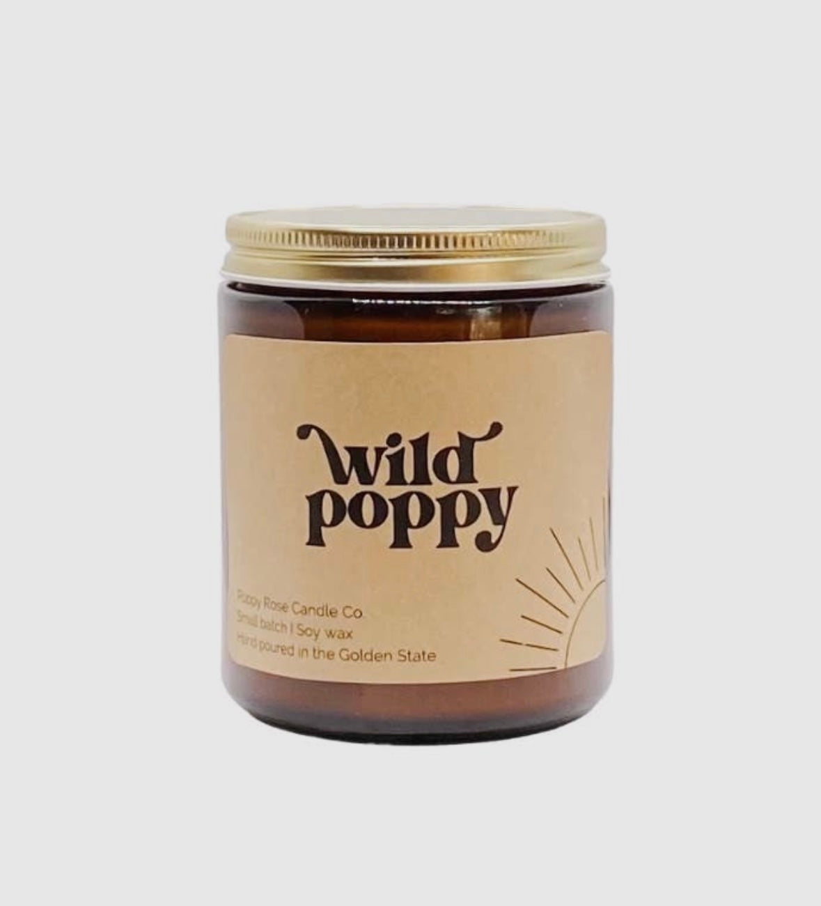 Wild poppy coconut wax candle