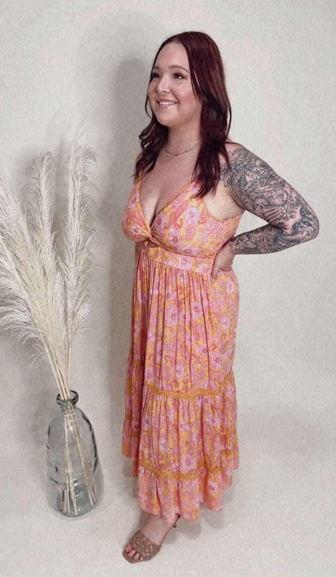 Sweet Paradise Floral Midi Dress