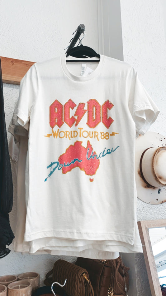 AC/DC world tour graphic tee (oversized