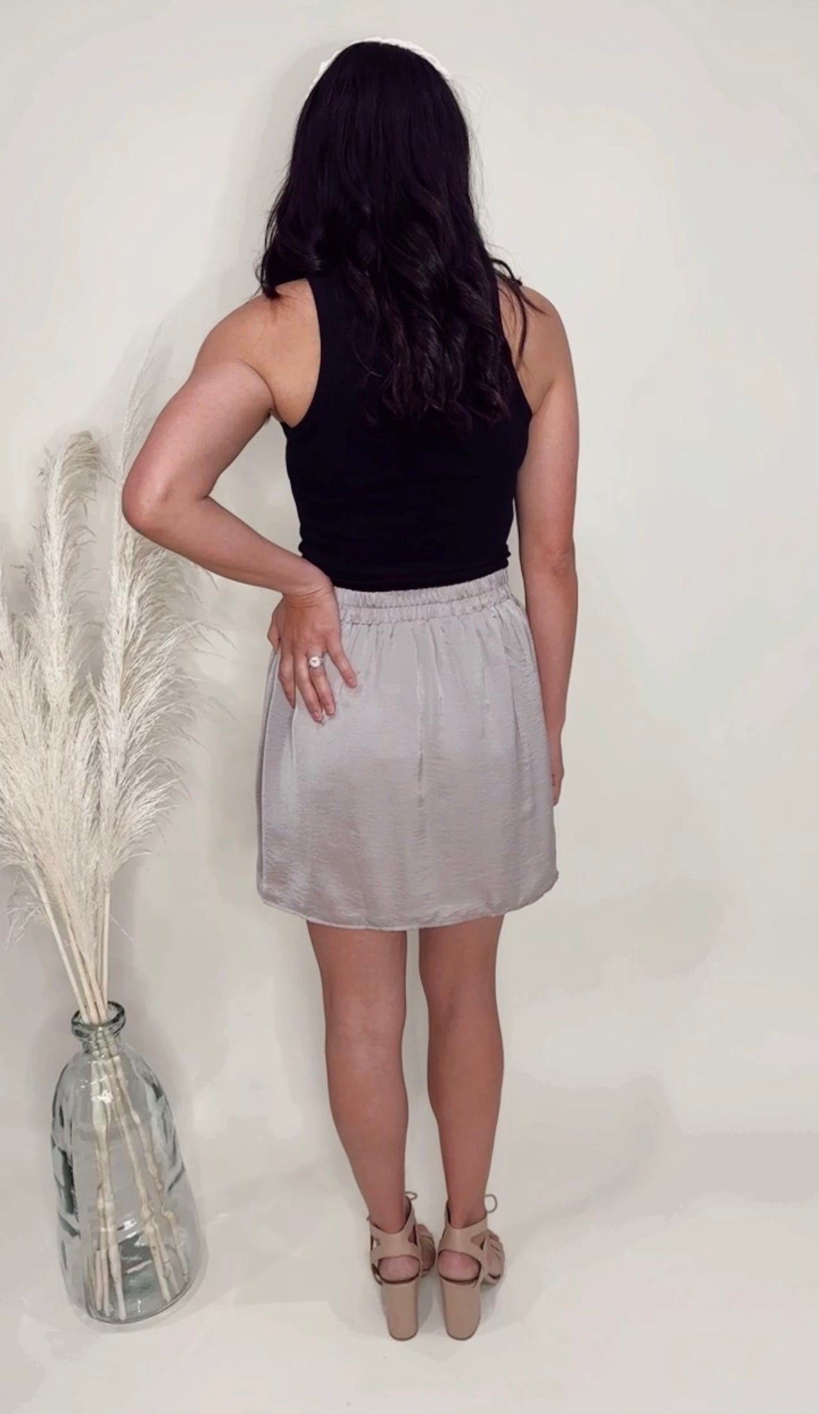 On Cloud Nine Satin skirt